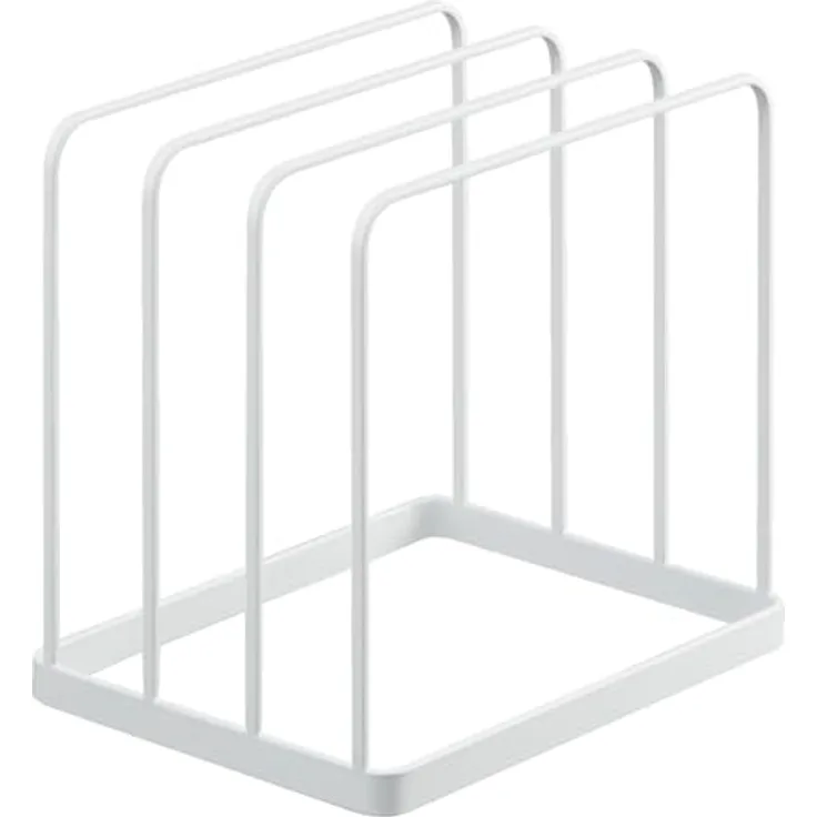Yamazaki 5052 TOWER Tabletthalter, weiß, minimalistisches Design aus Stahl, 19,5 x 16 x 19,5 cm