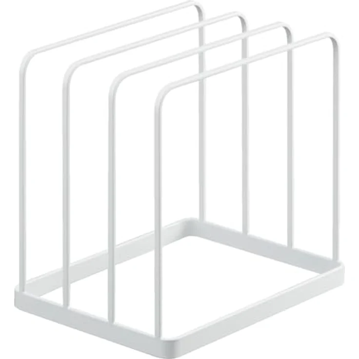 Yamazaki 5052 TOWER Tabletthalter, weiß, minimalistisches Design aus Stahl, 19,5 x 16 x 19,5 cm – Bild 1