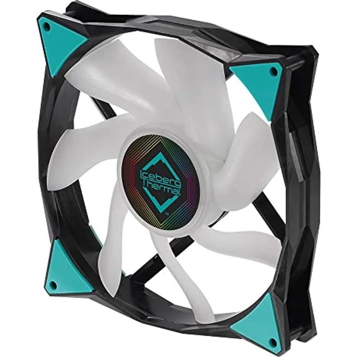 Iceberg Thermal IceGALE Adressable RGB 140 mm PWM Dual Kugellager ARGB Gehäuselüfter, Schwarz – Bild 2