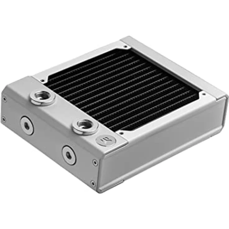 Odestar EK Water Blocks 3831109839133 Radiator für PC Wasserkühlung, 44 mm Dicke, G1/4-Zoll-Gewindeanschlüsse, 16 Kupferrohre