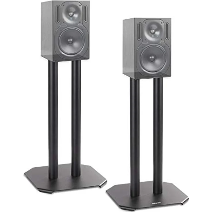Duronic SPS1022 - 40 Twin Lautsprecherständer 40 cm schwarze Metall Basis / 40 cm Höhe / geeignet für Lautsprecher - Hi-Fi und Heimkinoanlagen. – Bild 2