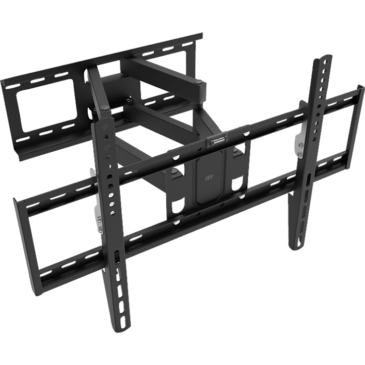 ISY IWB-3500 Wandhalterung, neigbar und schwenkbar für TVs bis 85 Zoll, max. 50 kg Tragkraft, Schwarz