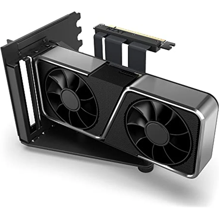 NZXT Vertikales GPU-Montage-Kit AB-RH175-B1, stabile Stahlhalterung mit 175 mm PCIe 4.0x16 Riser-Kabel, Schwarz – Bild 5