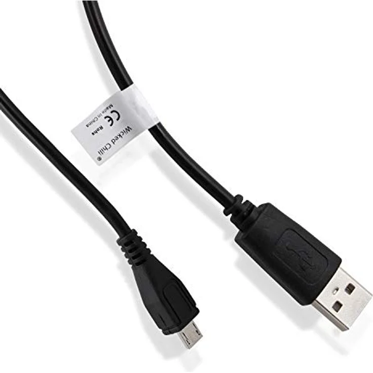 Wicked Chili Playstation 4 USB Ladekabel für PS4 Controller DualShock 4 Wireless Controller (180cm, microUSB, schwarz), 1x Ladekabel – Bild 6