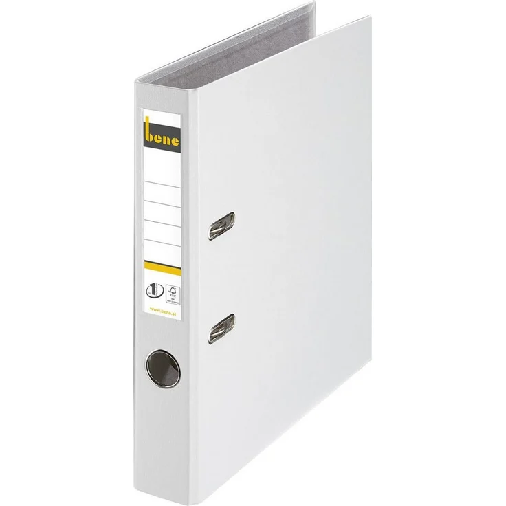 bene Aktenordner bene No.1 Power Ordner weiß Kunststoff 5,2 cm DIN A4, schmutz- und feuchtigkeitsabweisend – Bild 1