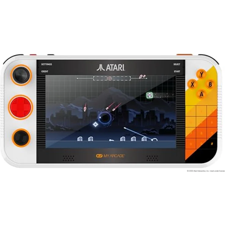 My Arcade My Arcade Atari Portable Gaming System (Gamestation Go), tragbare Konsole mit 200+ Spielen, 7 Zoll Farbdisplay, WiFi, HDMI, USB-C, wiederaufladbarer Akku – Bild 1