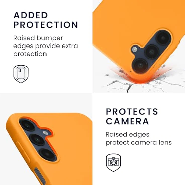 kwmobile Handyhülle für Samsung Galaxy A16 5G - flexibles TPU Silikon Case in Fruity Orange, geeignet für kabelloses Laden – Bild 3