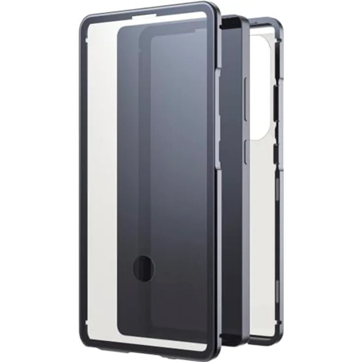 BlackRock 360° Glass Cover für Samsung Galaxy S25 Ultra, Schwarz und Transparent, Versandkostenfrei