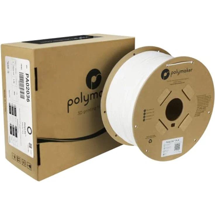 Polymaker PolyLite PLA, 3D Filament 1.75mm, 3000g, Weiß, hohe Zuverlässigkeit und einfache Bedruckbarkeit – Bild 8