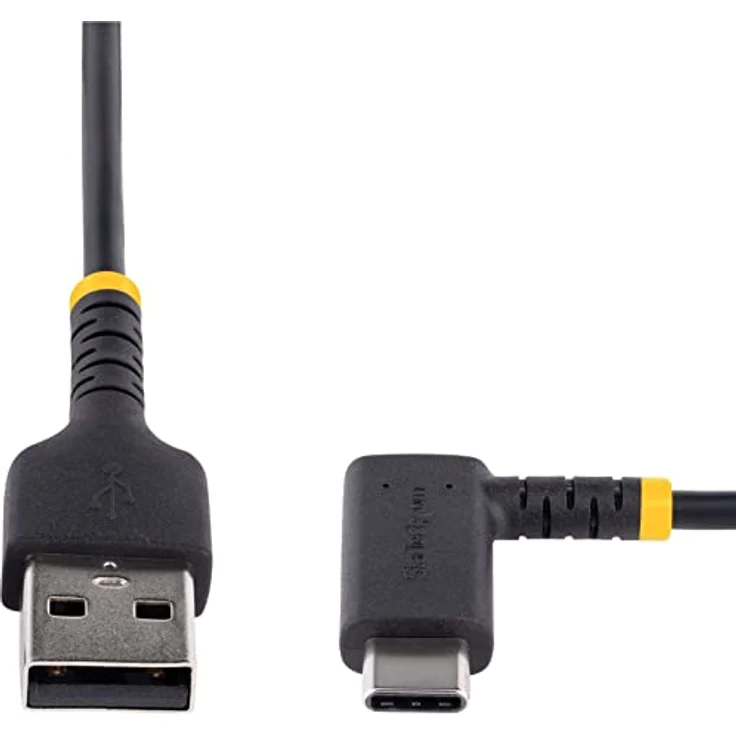 StarTech.com 15 cm USB-A Auf USB-C Ladekabel - USB-C Winkelstecker - Robustes Schnellladekabel Mit Aramidfaser - USB 2.0 A Zu Typ-C - 3A - Kurzes USB Ladekabel Für Handy, Tablets (R2ACR-15C-USB-CABLE) – Bild 4