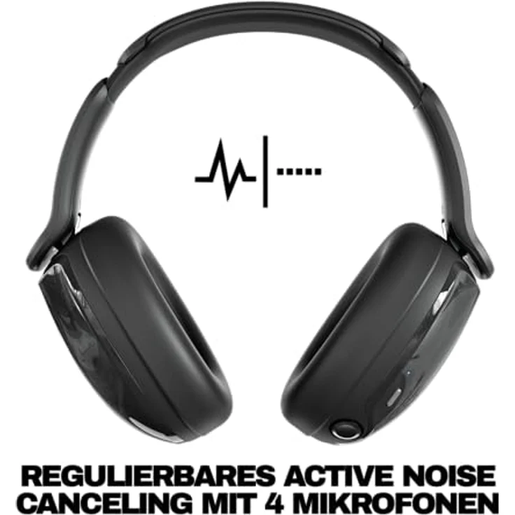 Skullcandy Hesh 540 ANC, kabelloser Over-Ear-Bluetooth-Kopfhörer mit THX Spatial Audio, Adaptive Noise Cancelling, bis zu 65 Stunden Akkulaufzeit, Mikrofon für iPhone und Android - Black – Bild 2