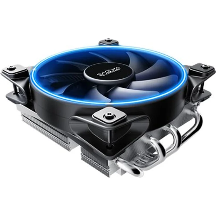 Pccooler GI-46U Corona Blau, CPU Kühler mit 70 mm Höhe, 125 W TDP, blau beleuchtet