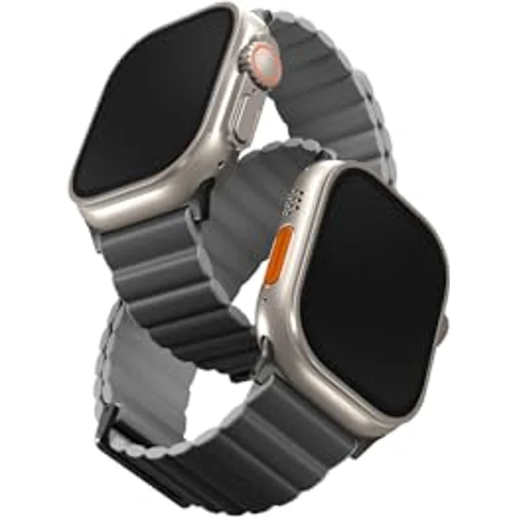 UNIQ revix Premium Edition wendbares magnetisches Apple Watch-Armband, 49/45/44/42 mm, Anthrazit/Aschgrau – Bild 2
