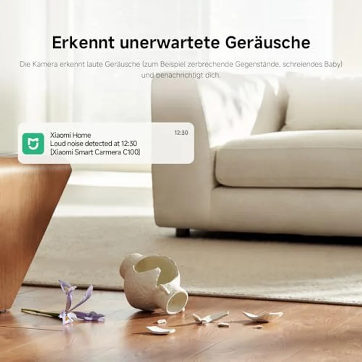Xiaomi Smart-Kamera C100 2K EU BHR07OGL, Netzwerkkamera mit 3-Megapixel Auflösung, WLAN, Nachtsicht und Zwei-Wege-Audio, Weiss – Bild 9