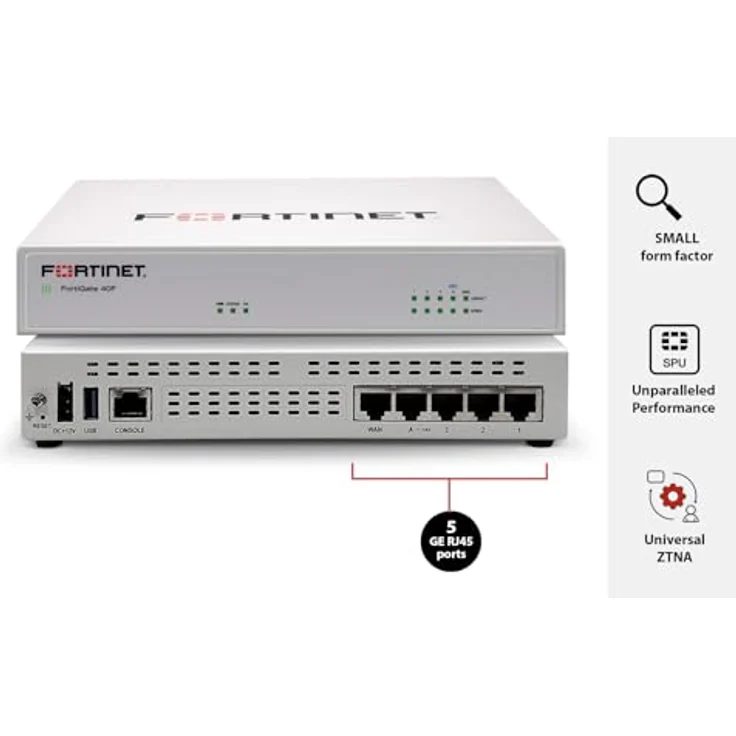 Fortinet FortiGate 40F Hardware – Firewall-Schutz der nächsten Generation, robuste Konnektivitätsoptionen – Bild 2