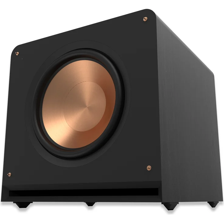 Klipsch RP-1400SW Subwoofer, fortschrittliche Akustik mit hocheffizientem Class-D-Verstärker, kratzfestem Ebenholz-Vinyl-Finish