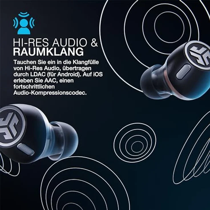 Jlab Epic Lab Edition TWS Earbuds Black Bluetooth 5.3, IP55 schweiß- und staubdicht, 56h Spielzeit – Bild 3