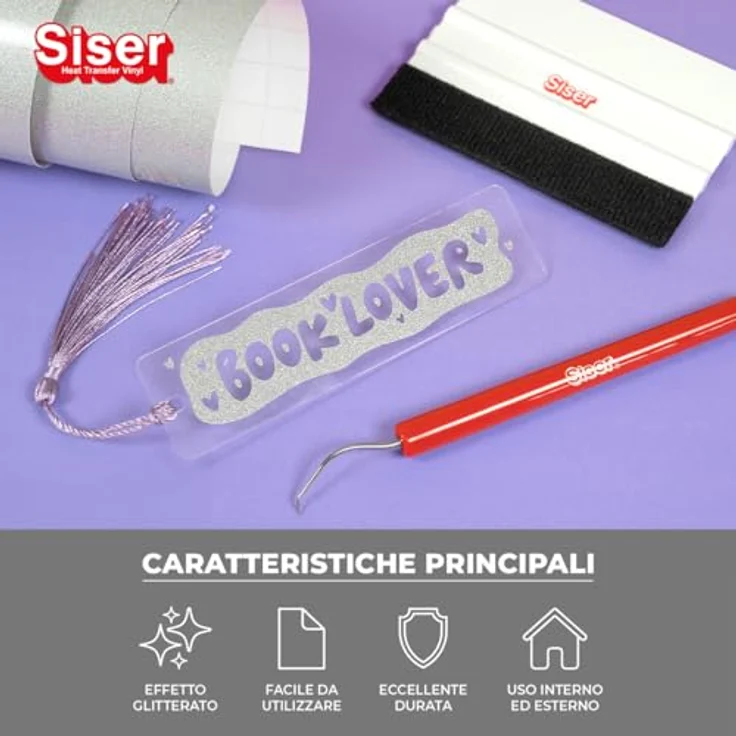 Siser EasyPSV® Glitter, selbstklebende Glitzerfolie mit Schnittbreite 30 cm, Brillant-Silber – Bild 4