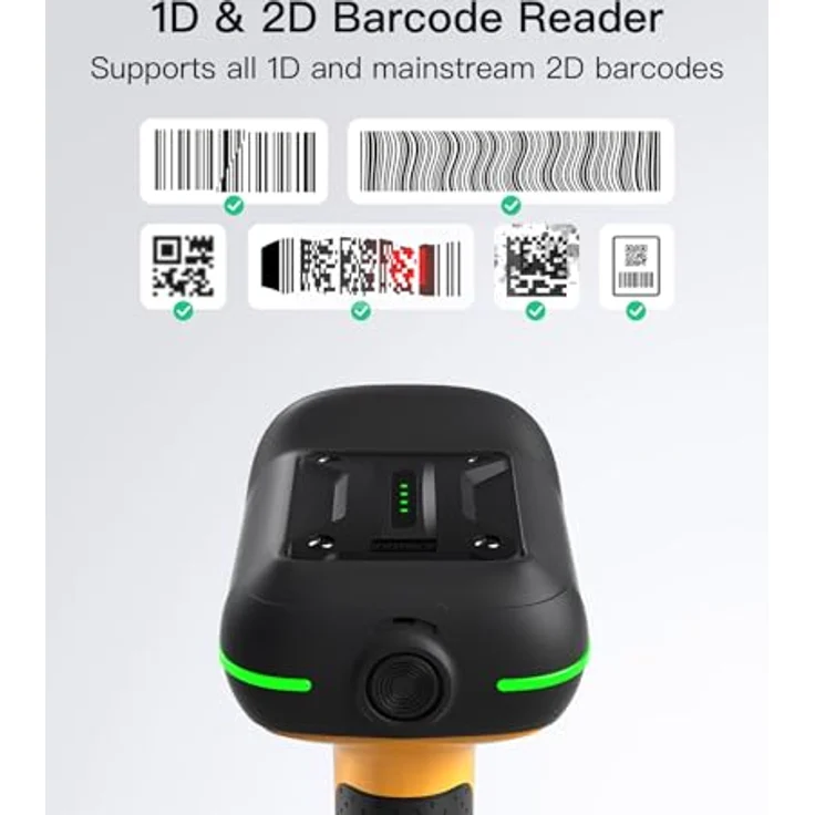 Inateck BCST-75S, Kabelloser 2D QR Code Scanner mit intelligenter Ladestation, IP67 wasserdicht und staubdicht, 2600mAh Akku, fortschrittliche Dekodierfähigkeiten, App & SDK-Unterstützung – Bild 2