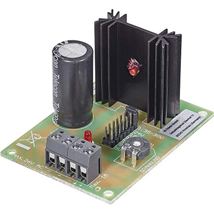 H-Tronic Netzteilmodul Baustein mit integriertem Poti, 6 Festspannungen, 5-26 V/AC Eingangsspannung, 1.35-30 V/DC Ausgangsspannung 1.0 – Bild 1