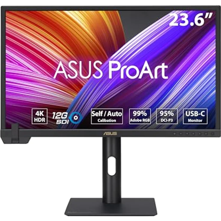 ASUS ProArt PA24US - 23,6 Zoll 4K UHD Professioneller Monitor - 16:9 IPS, 3840x2160 - HDR10, HLG, 10-bit, Farbmessgerät, 12G SDI, USB-C 80W, Speaker – Bild 2
