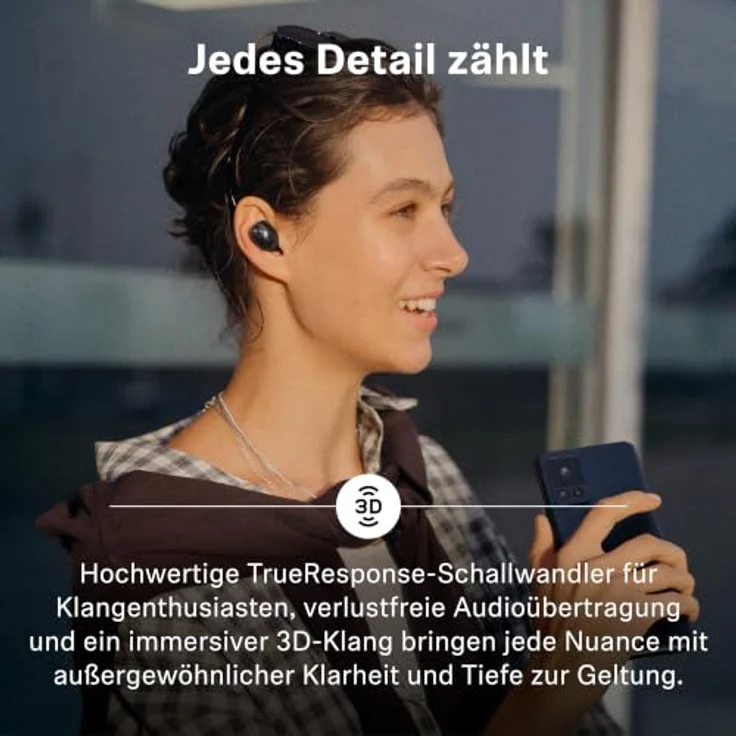 SENNHEISER Momentum True Wireless 5, In-ear Kopfhörer mit Geräuschunterdrückung, 40 Stunden Akkulaufzeit, Bluetooth Denim – Bild 3