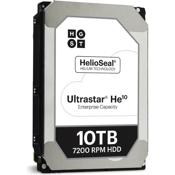 HGST Ultrastar He10 SATA III HUH721010ALE600 - Festplatte - 10 TB - intern - 3.5 Zoll (8.9 cm) - SATA 6Gb/s - 7200 rpm - Puffer: 256 MB (0F27604)