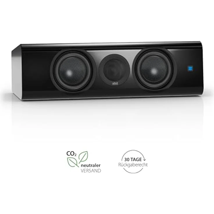 Nubert nuZeo 6c, Schwarzer aktiver 2-Wege Center-Lautsprecher mit Hochglanzlack, Ansteuerung per Funk, integrierter Verstärker und App-Steuerung – Bild 2
