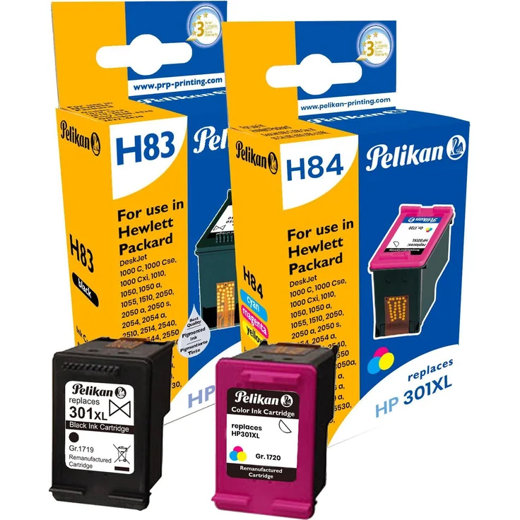 Pelikan Toner 301XL, Druckerzubehör mit präziser Farbwiedergabe, CMYK-Set – Bild 1