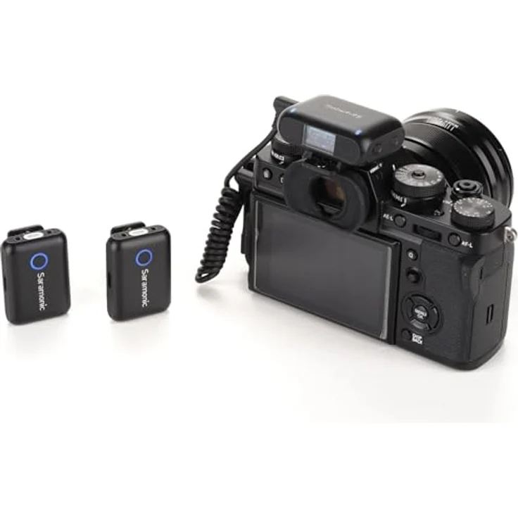 Saramonic Blink 500 B2+ Kabelloses Mikrofonsystem für 2 Personen mit Gerätehalterung, Geräuschunterdrückung und magnetische Montage, Schwarz – Bild 5