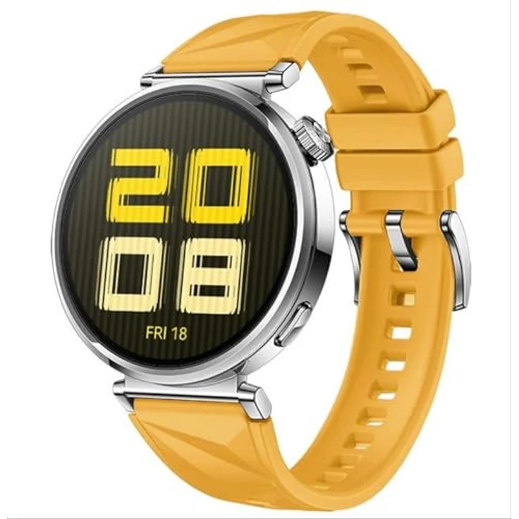 GIOPUEY Armband für Huawei Watch GT 6/GT 5 41mm/5 Pro 42mm, weiches Silikon, verschleißfest und atmungsaktiv, Ersatzarmband - yellow – Bild 4