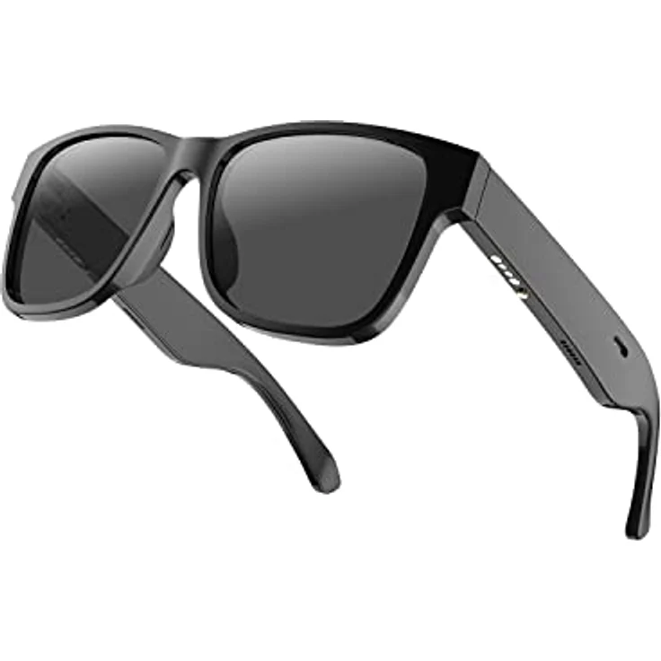 RUIMEN Smart Audio Sonnenbrille Mit Mikrofon Lautsprecher Polarisierten Brillengläsern Audiofunktion,Bluetooth Smart Sonnenbrille für Damen Herren,Hören Musik,Hände frei für Anruf Schwarz – Bild 1