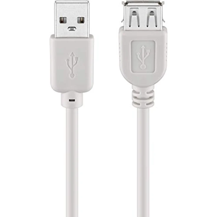 Wentronic Goobay USB 2.0 Hi-Speed Verlängerungskabel, Grau, 0.3 m - USB 2.0-Stecker (Typ A) > USB 2.0-Buchse (Typ A) (68621) – Bild 2