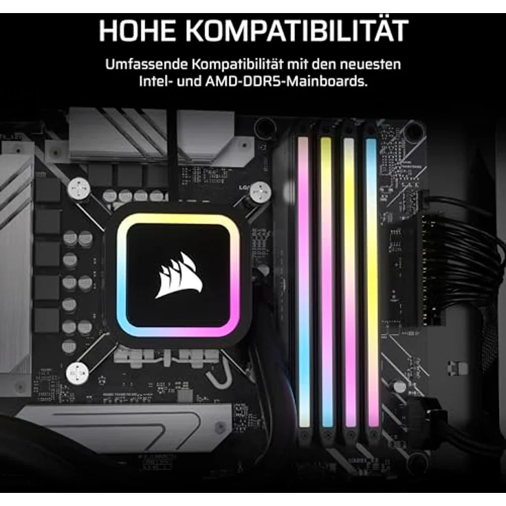 CORSAIR Dominator Titanium DDR5 RGB Lichtverstärkungs-Kit – 2X Module – 0GB RAM – CORSAIR iCUE-Kompatibel – Grau – Bild 5