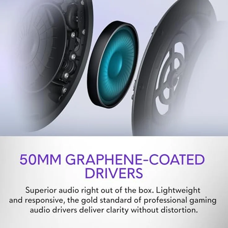 Alienware Pro Wireless-Gamingheadset – Kabellos, 50-mm-Graphen-Treiber, KI- & ANC-Geräuschunterdrückung, Dual-Mikrofone, E-Sport-optimiert, Dark Side of the Moon – Bild 3