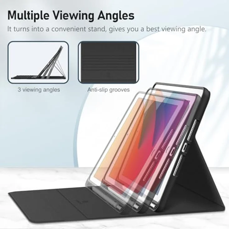 Fintie Tastatur Hülle Case Cover für iPad 10.2 Pencil Halter QWERTZ – Bild 3