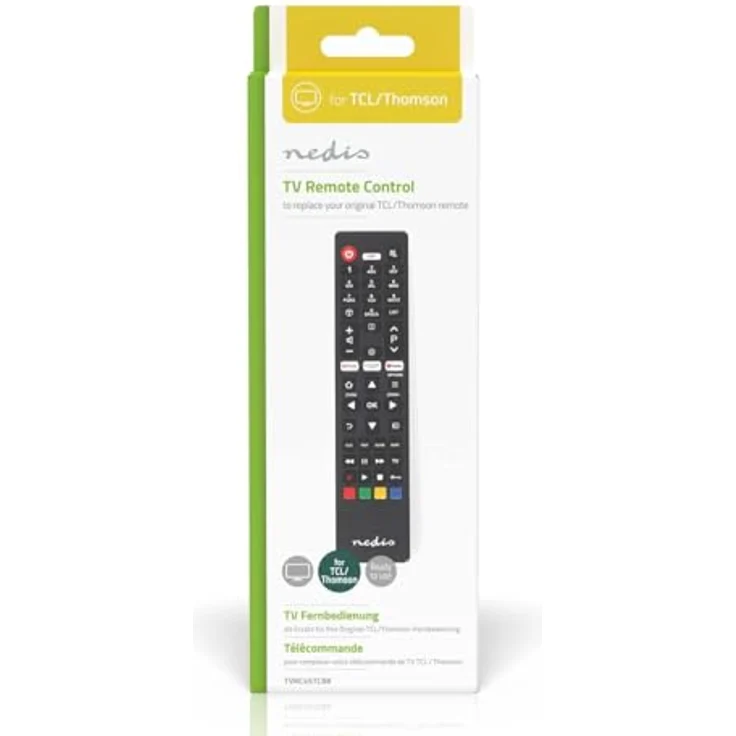 NEDIS Ersatz Fernbedienung für TCL/Thomson - Vorprogrammiert - Netflix Button/YouTube Button - Schwarz – Bild 4