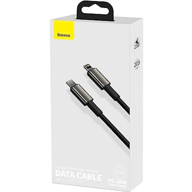Baseus USB Type C Kabel CATLWJ-A01, 20 W Fast Charging, 2 m, schwarz, Nylon geflochten, robuste Zinklegierung, Datenübertragung 480 Mbit/s – Bild 9