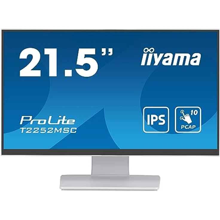 iiyama Prolite T2252MSC-W2 21,5" IPS LED-Monitor Full-HD 10 Punkt Multitouch kapazitiv HDMI DP USB3.0 7H Weiss – Bild 1