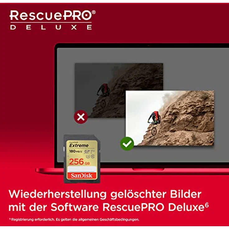 SanDisk Extreme Speicherkarte 256 GB SDXC Klasse 10 UHS-I 180 MB-s 130 MB-s (SDSDXVV-256G) – Bild 6