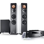 Teufel Ultima 40 Kombo Power Edition - HiFi Stereo System mit mächtigem Subwoofer, Kraftvoll, Bluetooth aptX, NFC, CD-Receiver, DAB+ Digitalradio, USB, 3-Wege-System - weiß