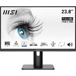 MSI Pro MP243XP Büro-Monitor, 59,8 cm (23,8 Zoll) Full HD, IPS-Panel 1920 x 1080, 100 Hz, VESA-Halterung, integrierte Lautsprecher, HDMI 1.4, DP 1.2a