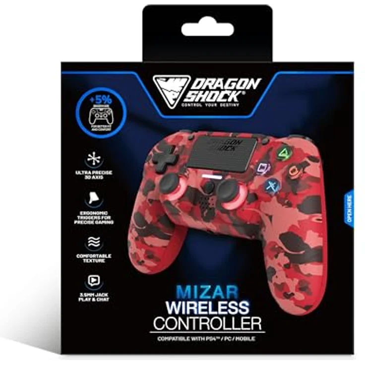 Dragonshock Mizar Gamepad für PlayStation 4, Analog / Digital, Kabellos, Bluetooth, Versandkostenfrei – Bild 5