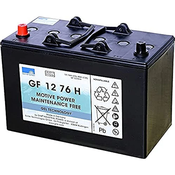 Exide Sonnenschein GF 12 076 V dryfit Blei Gel Antriebsbatterie 12V 76Ah (5h) VRLA – Bild 2