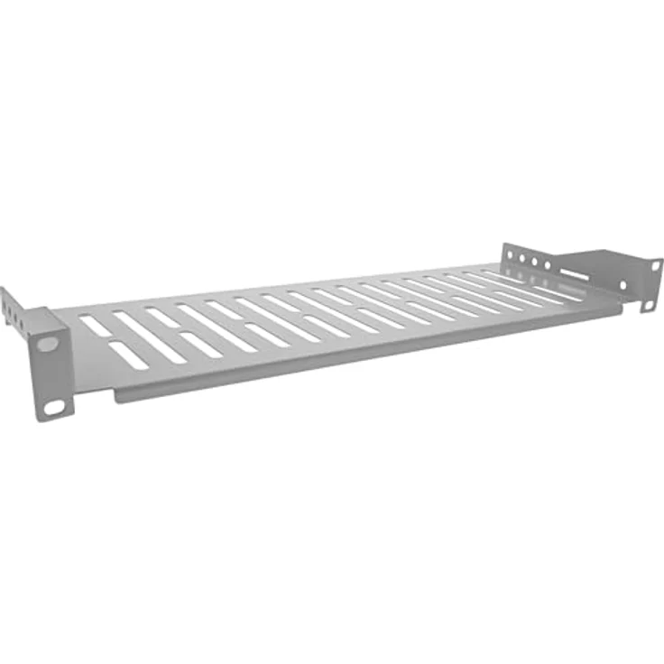 InLine 19" Fachboden, pulverbeschichtet, 150mm, 10kg, 1HE, grau RAL 7035, 19114B – Bild 1