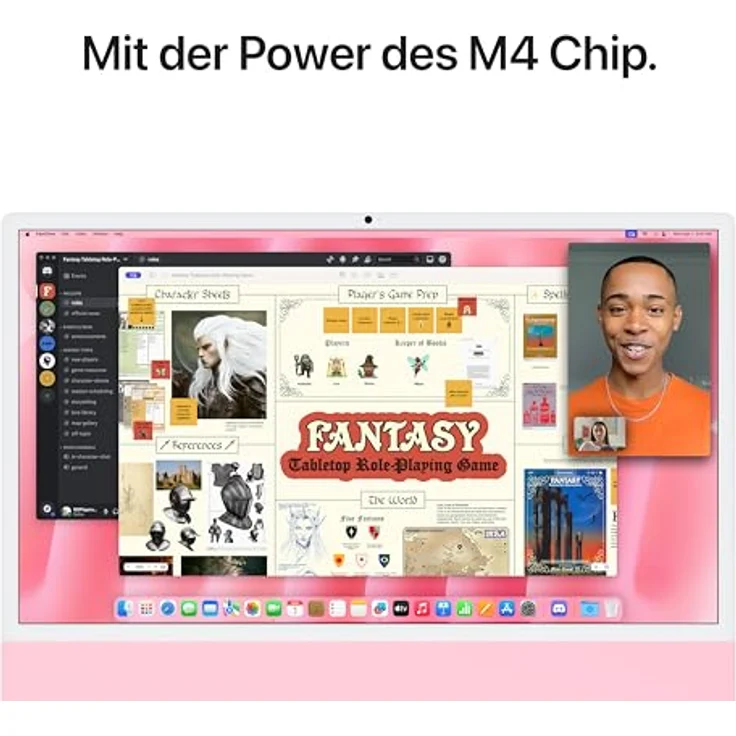 Apple iMac 24" (2024), MWUG3D/A, Apple M4 8-Core GPU, 16 GB RAM, 256 SSD, Rosé – Bild 4