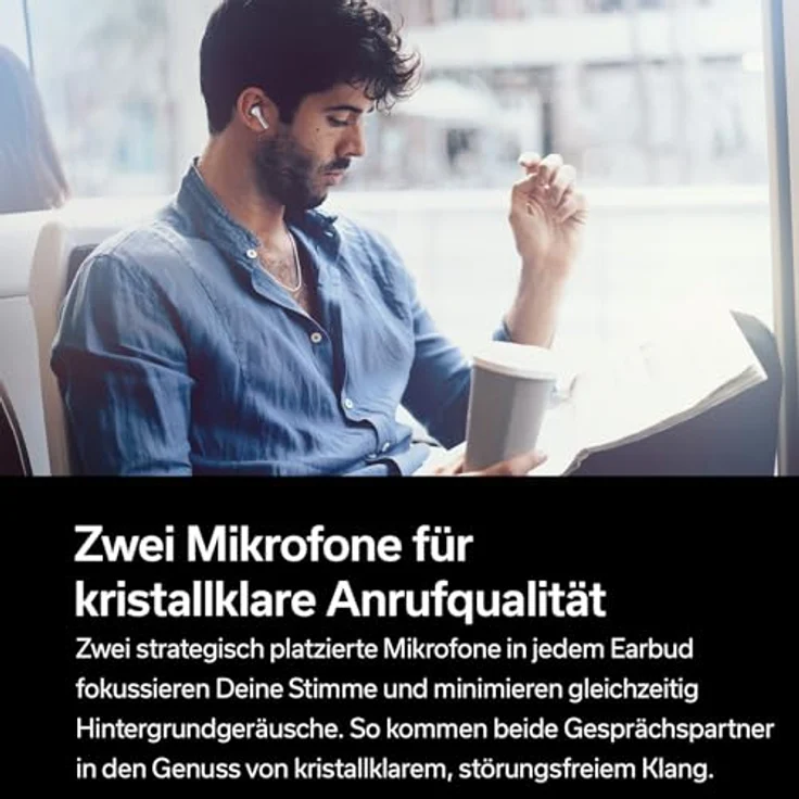 Denon AH-C500W, True Wireless In-Ear-Kopfhörer mit IPX4 Wasserresistenz, Multipoint-Konnektivität und kabellosem Laden – Schwarz – Bild 3