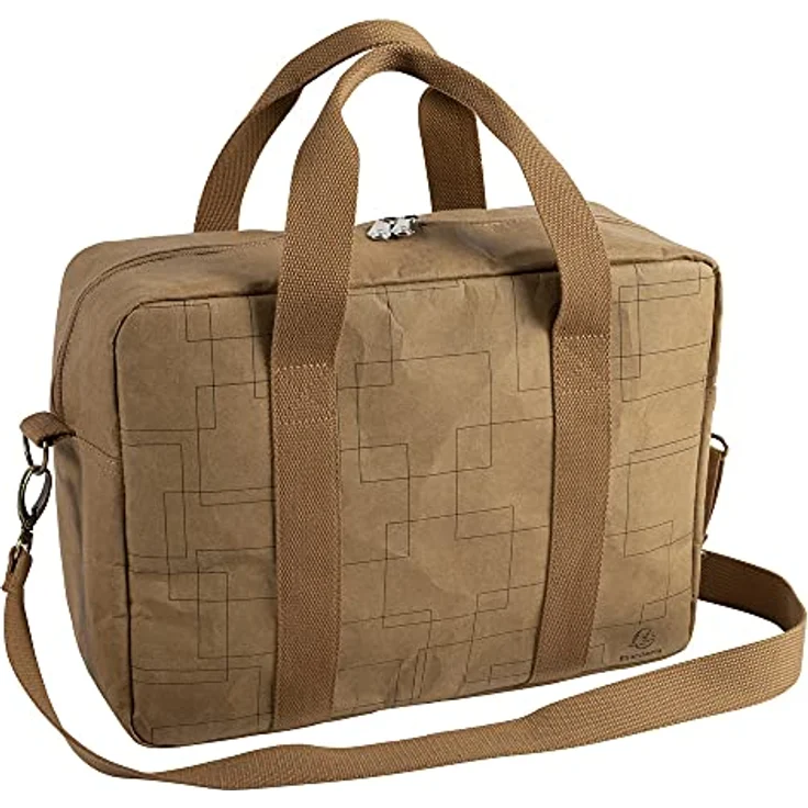 Exacompta 17660E Premium Tasche Eterneco mit 15" Laptopfach und Tragegriffen und Gurt wasserabweisend aus pflanzlichen und veganen Materialien Umhängetasche für Schule und Uni Kunstlederoptik braun – Bild 2
