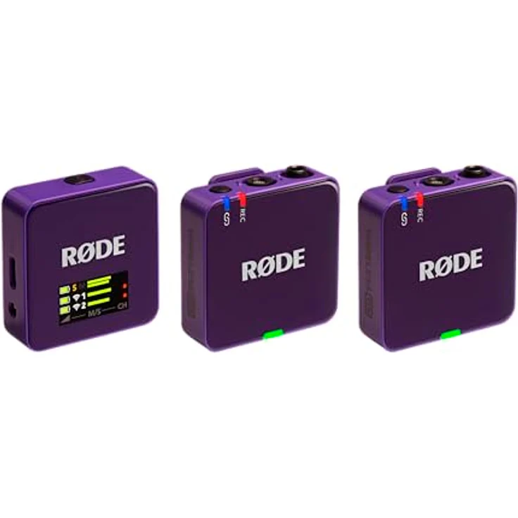RØDE Wireless GO (Gen 3), Kompakter kabelloser Mikrofon mit 32-Bit Float Aufnahme, automatischer Pegelregelung und universeller Kompatibilität, violett – Bild 2