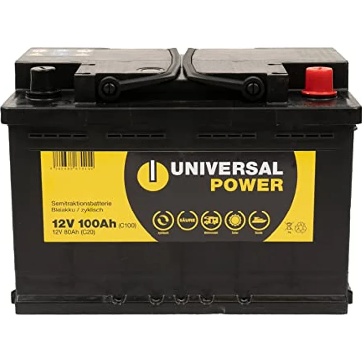 Universal Power UPA12-80 12V 80Ah Solar Batterie Wohnmobilbatterie zyklenfest, lange Lebensdauer und hohe Entladekapazität – Bild 3